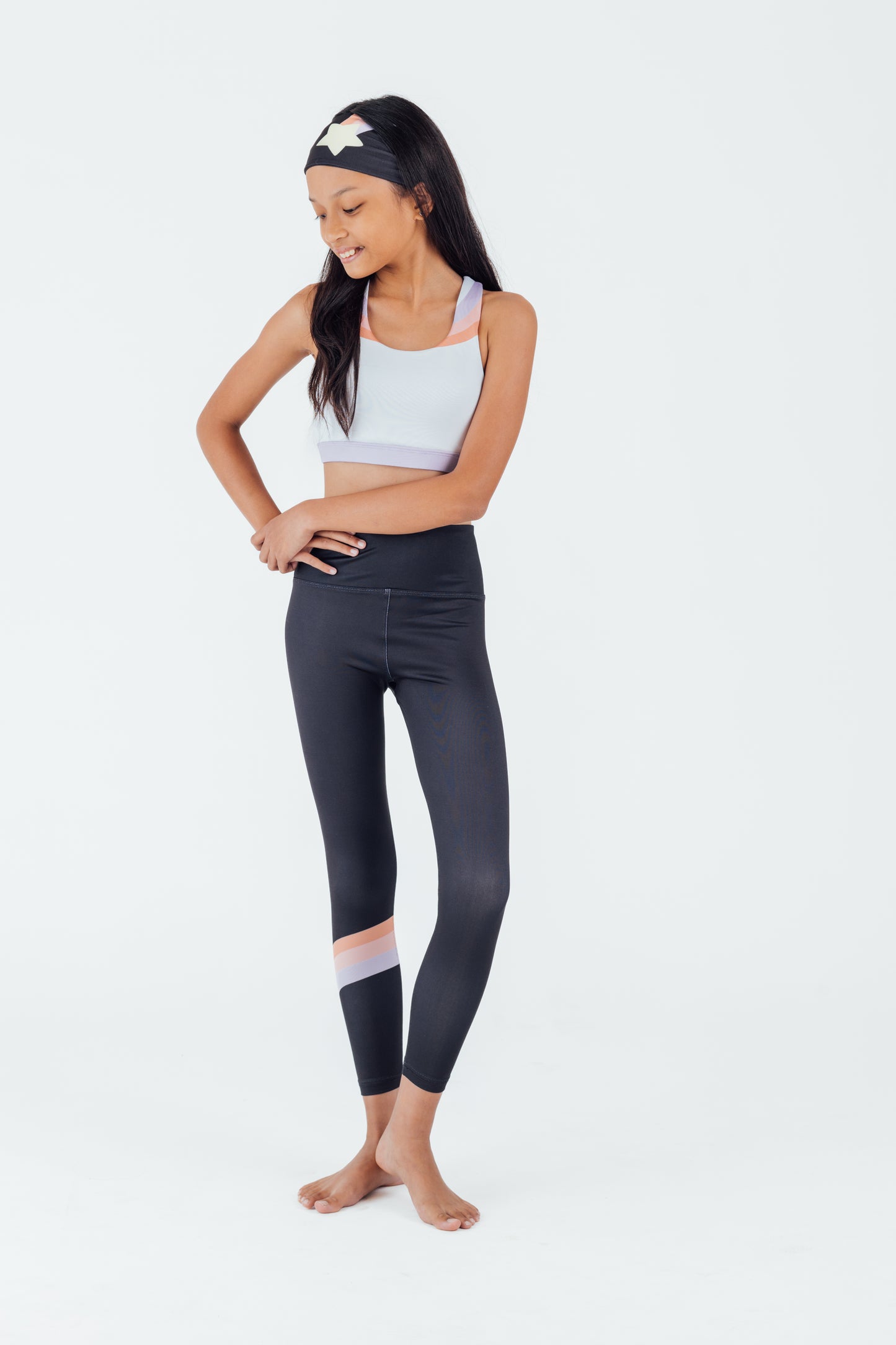 Black Retro Shooting Star Legging - Confidence