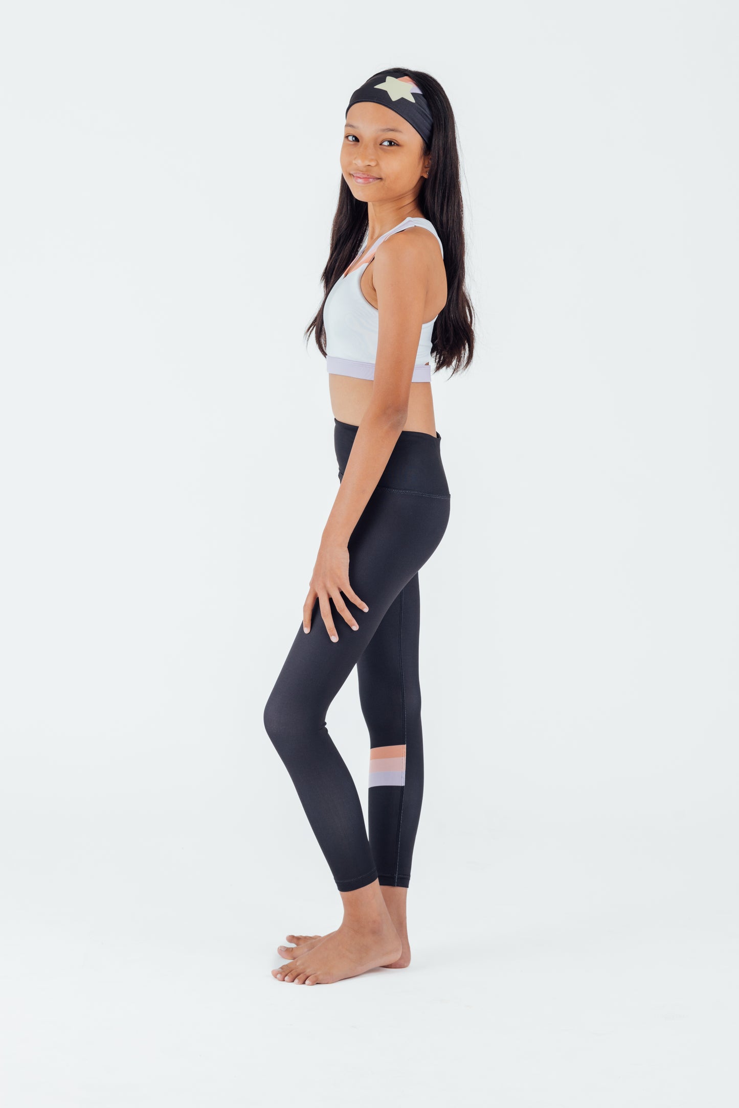 Black Retro Shooting Star Legging - Confidence