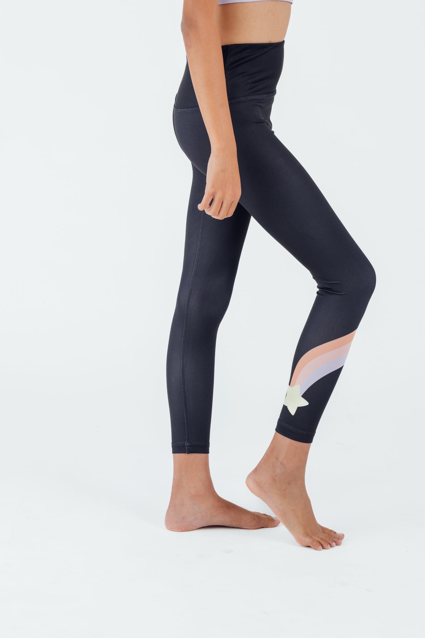 Black Retro Shooting Star Legging - Confidence