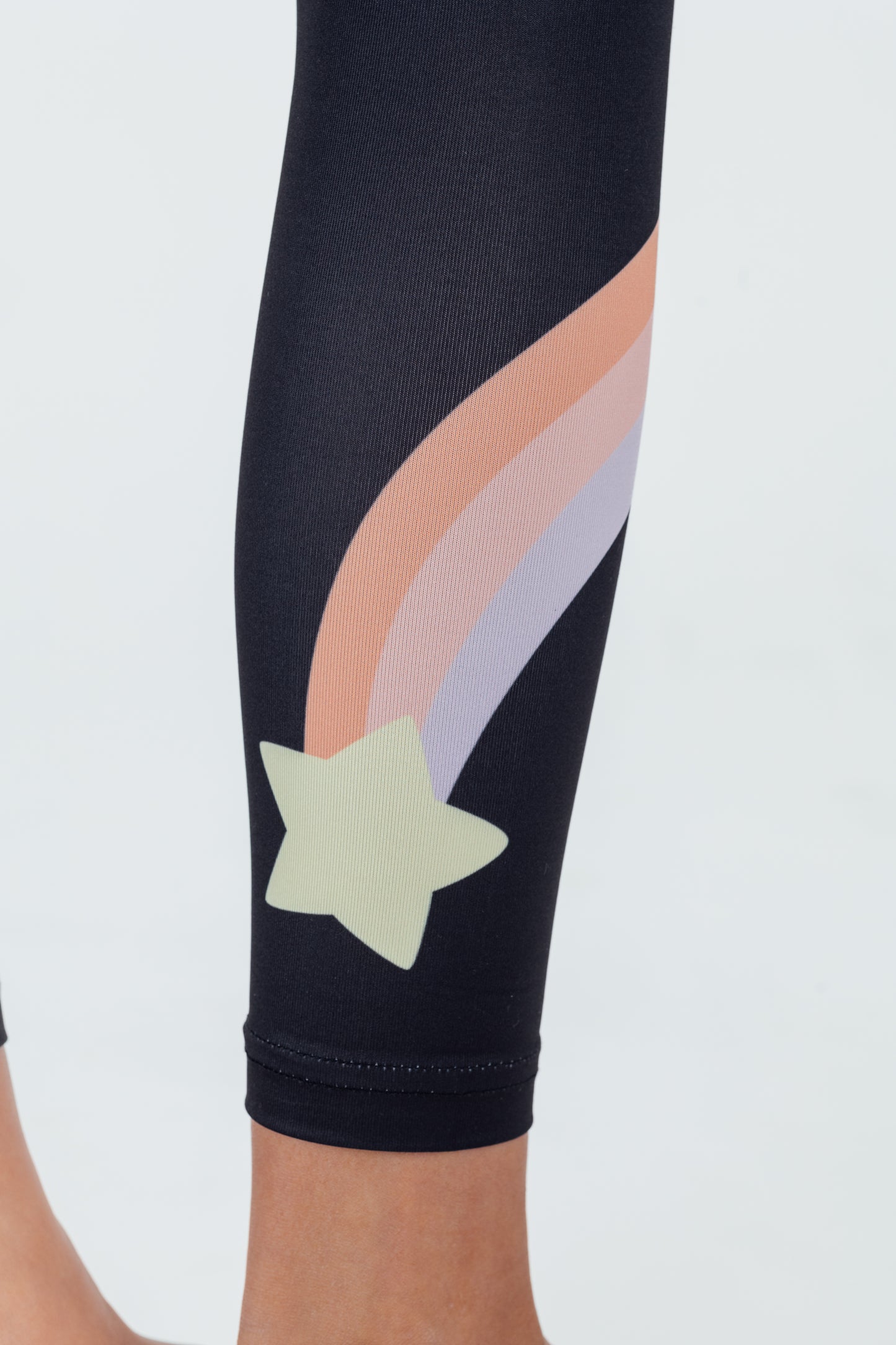 Black Retro Shooting Star Legging - Confidence