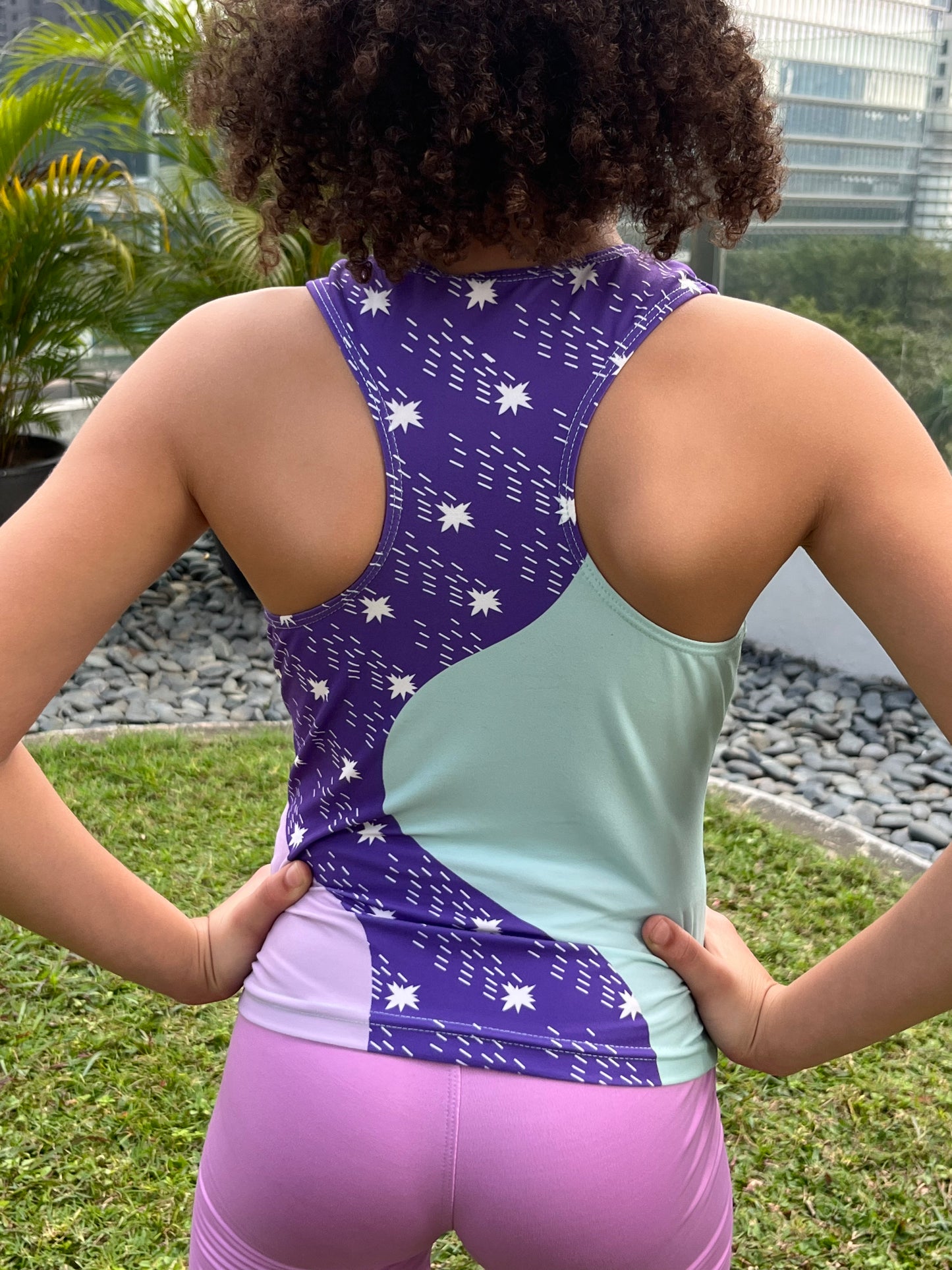 Purple Wavy Tank Top